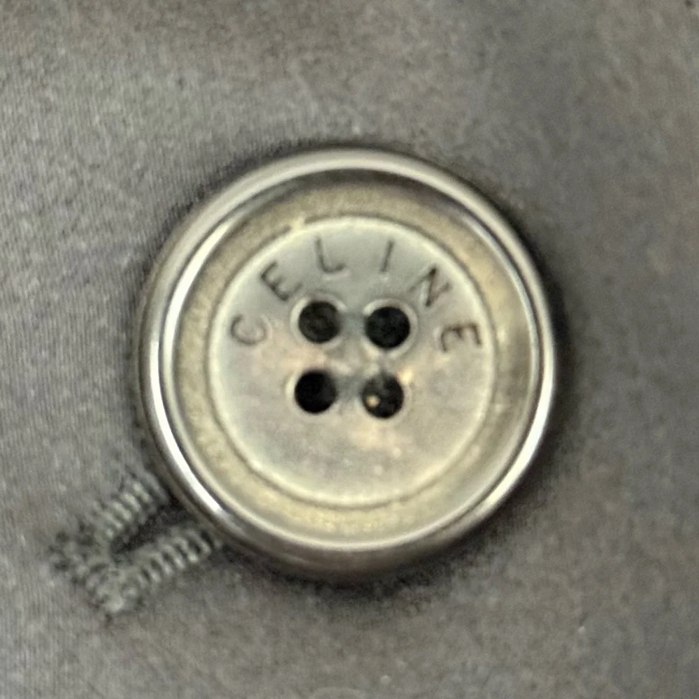 CELINE Silk Wool Blend Belted Trench Coat - Picture 12 of 16